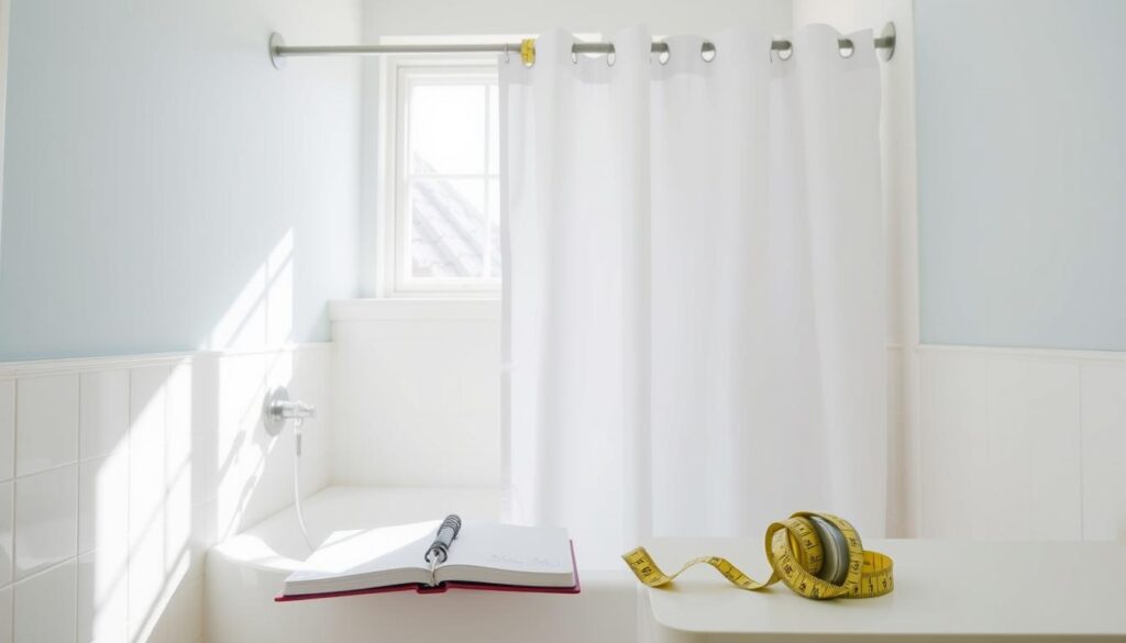 Shower curtain measuring techniques