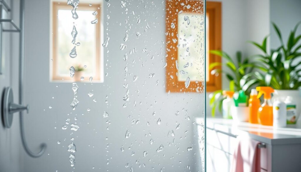 Shower door cleaning