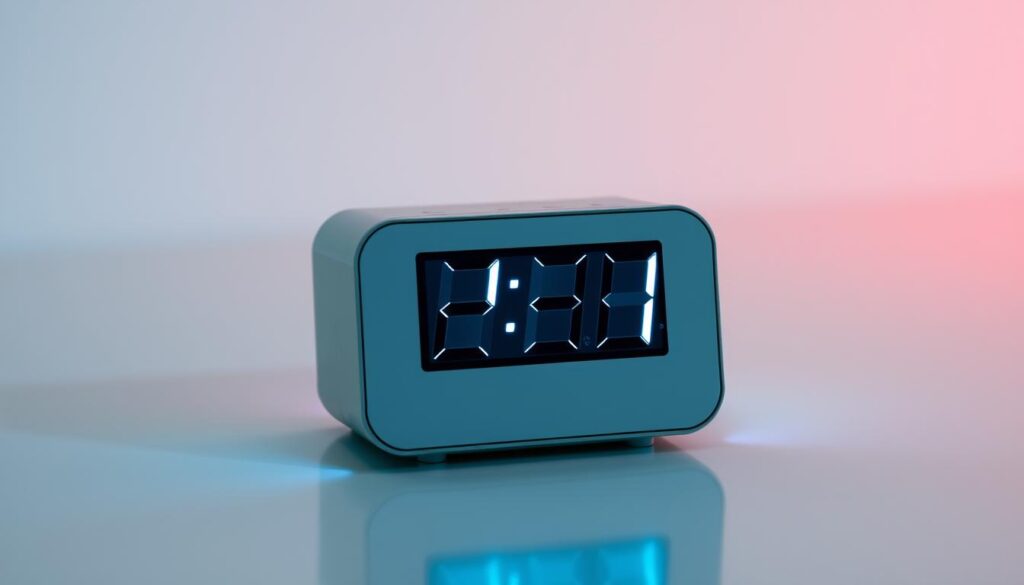 Small digital atomic clock with LCD display