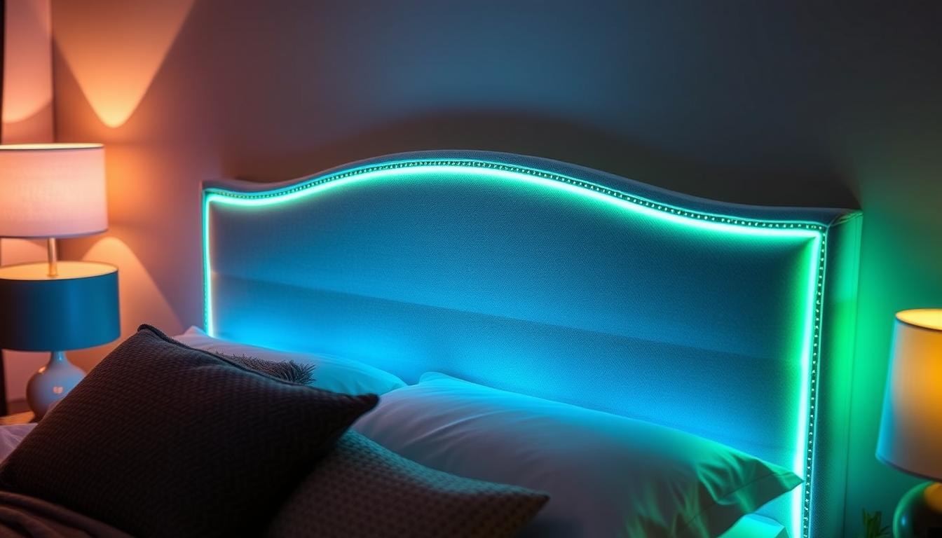 Upholstered Headboard Built In Lights: Bedroom Magic