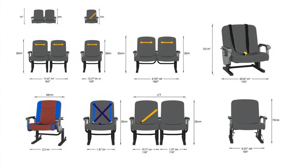 Stadium seat dimensions