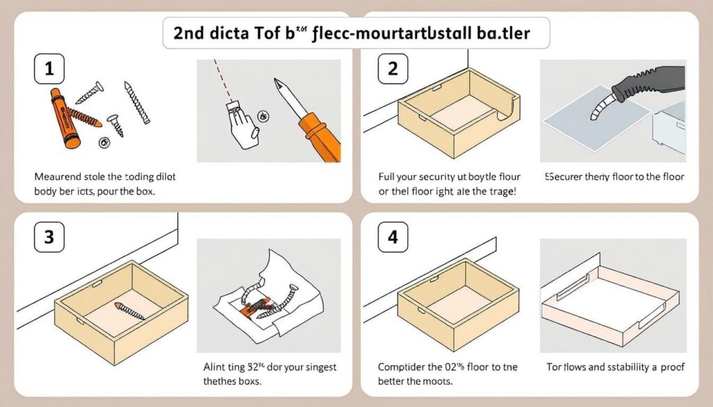 Storage box installation steps