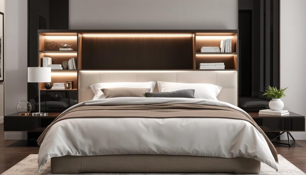 Storage headboards with built-in solutions