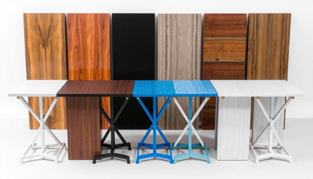 Table finishes and color options