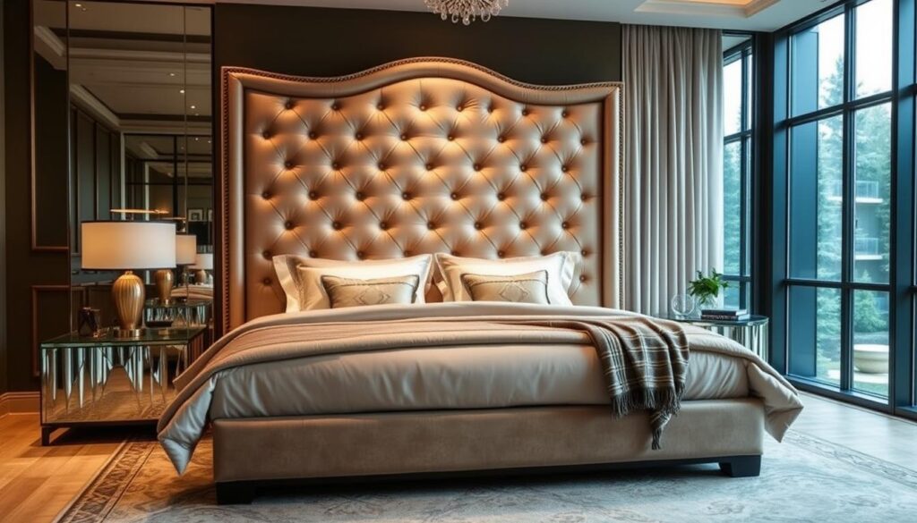 Tall headboard king bed