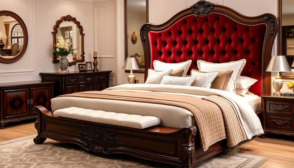 Tall headboard king bed materials