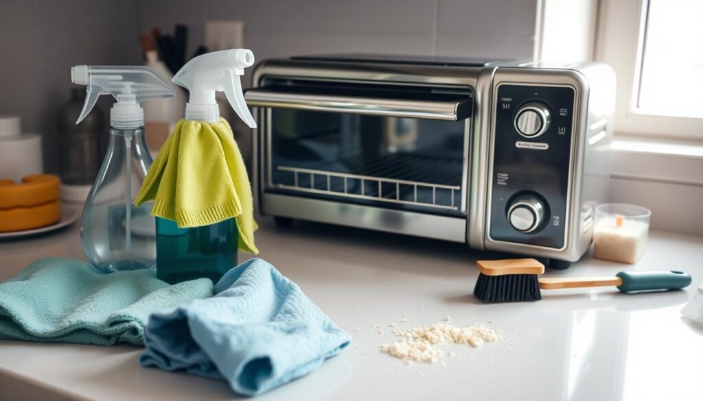 Toaster oven cleaning