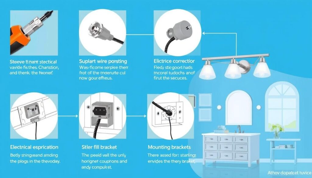 Vanity light mounting process