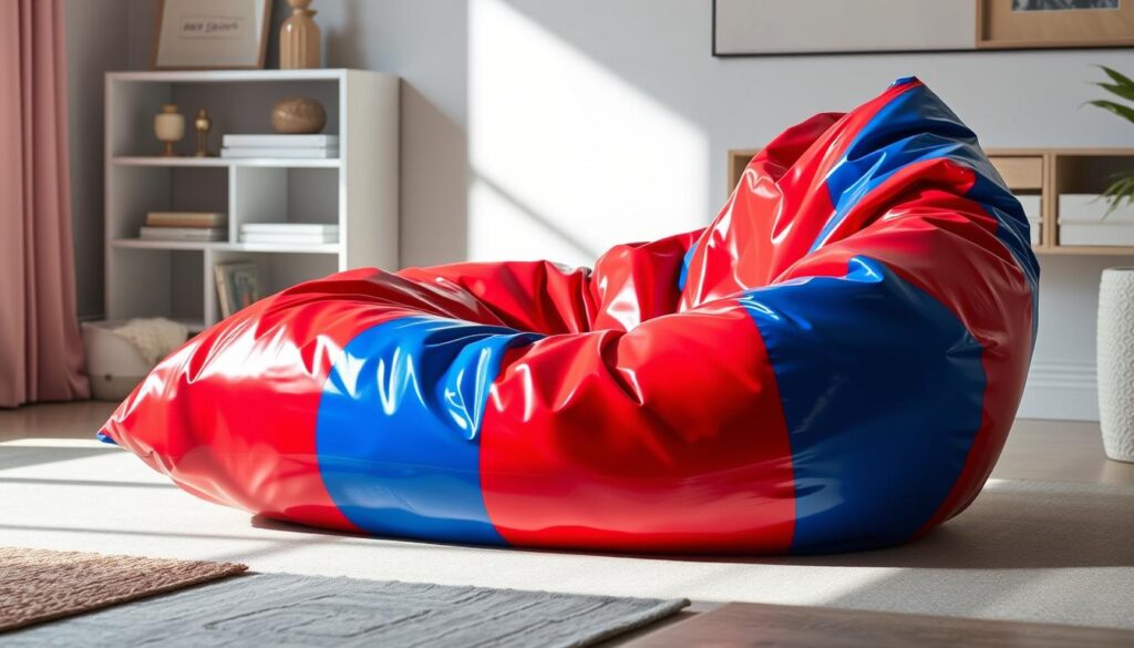 Vinyl bean bag lounger chair