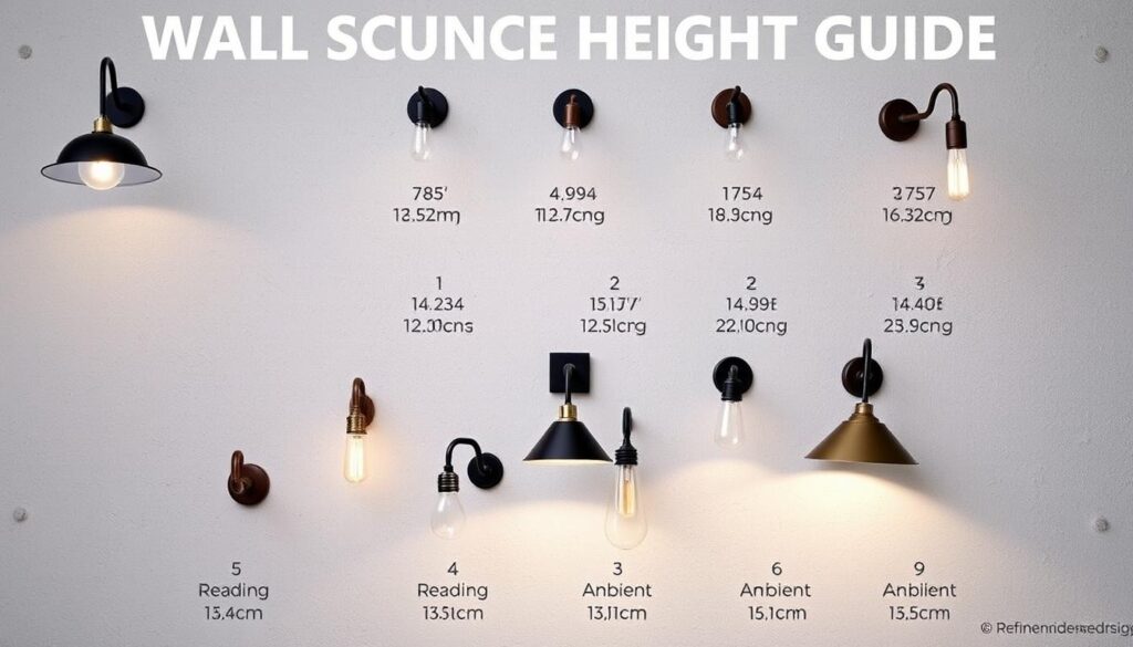 Wall sconce height guide