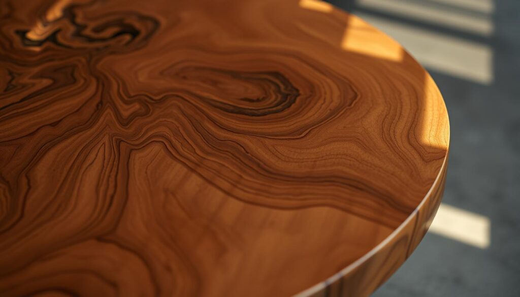 Walnut coffee table grain patterns