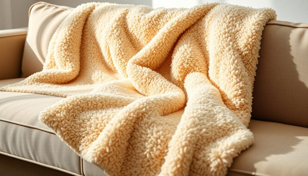 Warm Sherpa blanket with soft texture