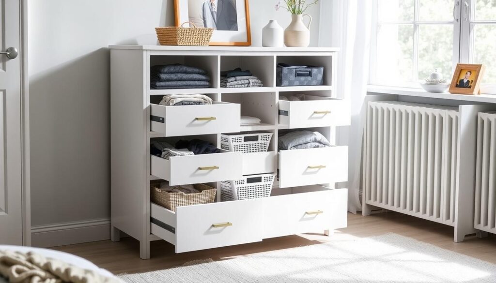 White 8 drawer chest storage options