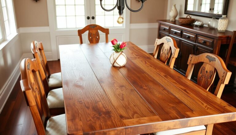 Wood Dining Room Table With Matching Captain Chairs