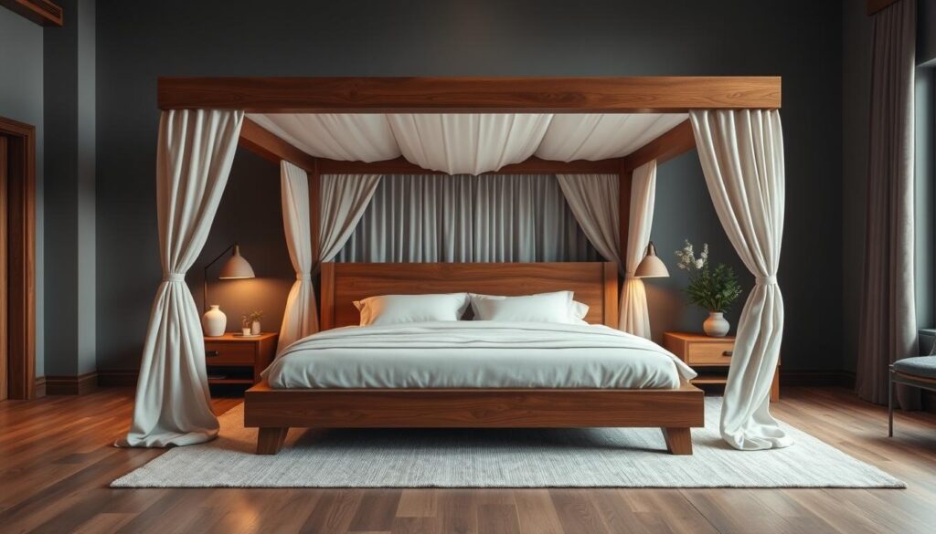 Wood canopy bed designs