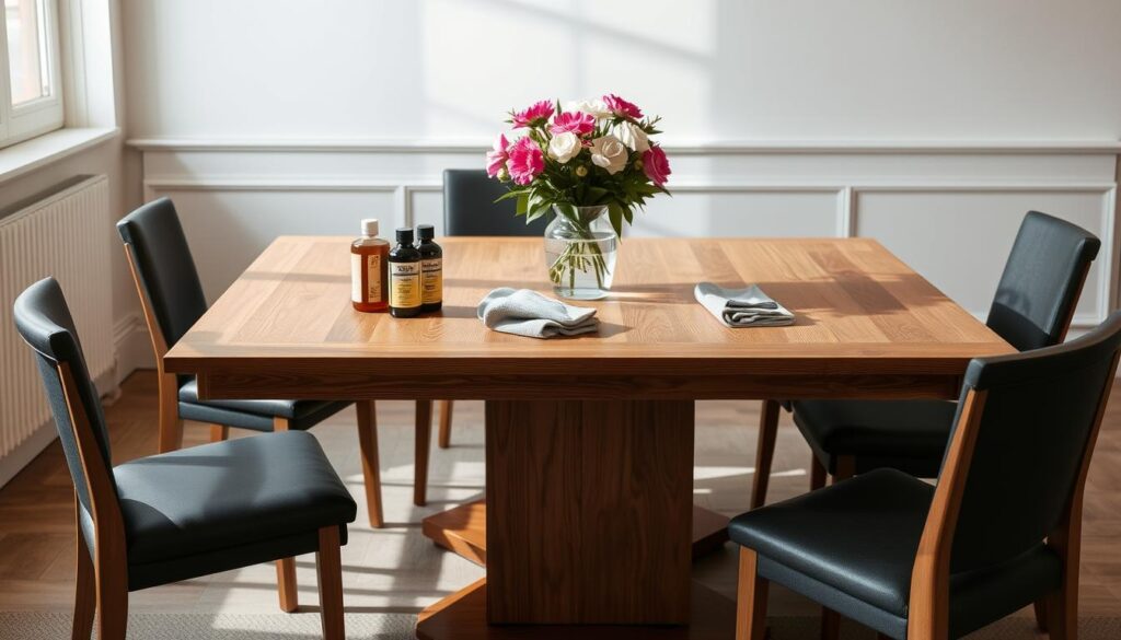 Wood maintenance for dining tables