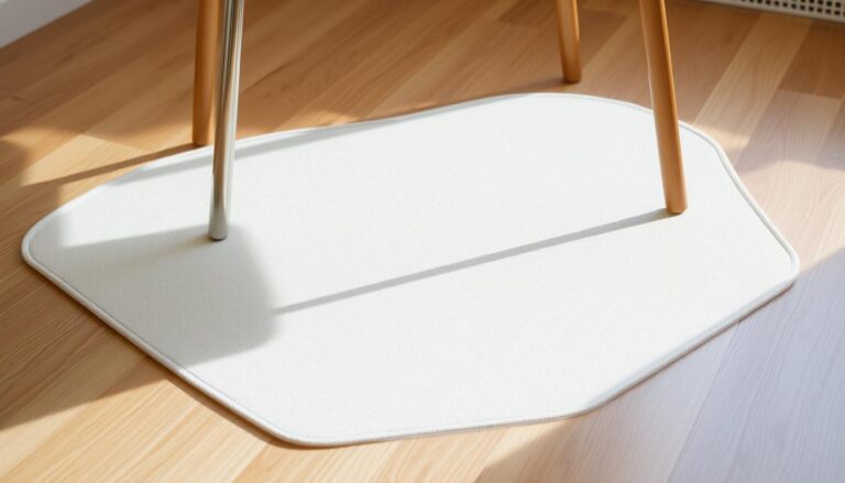 a chair mat with a beveled edge