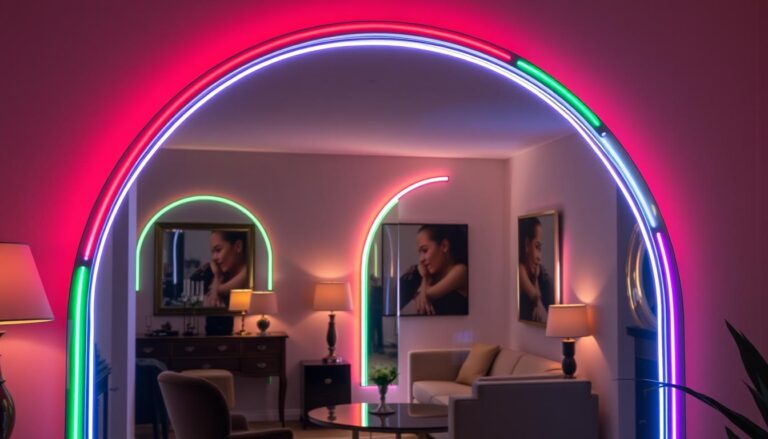 arched mirror led strip