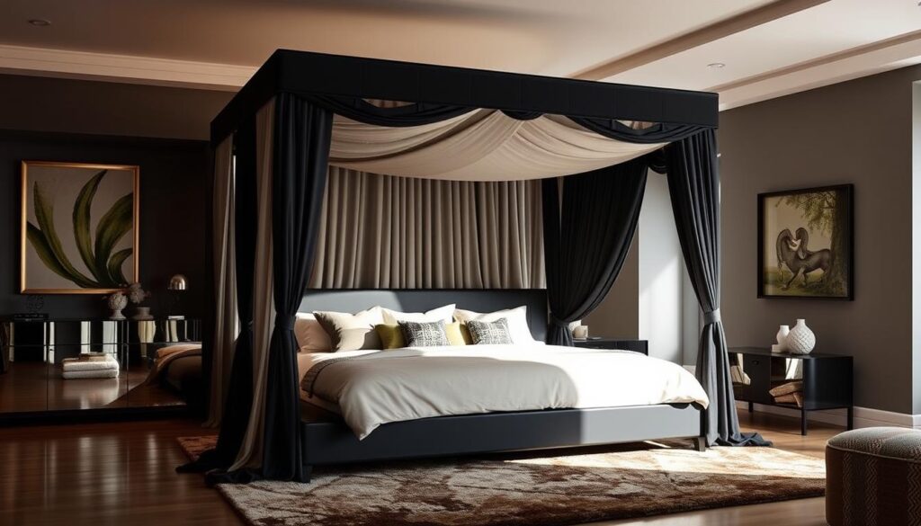 black king canopy bed