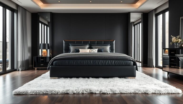 black king size bed