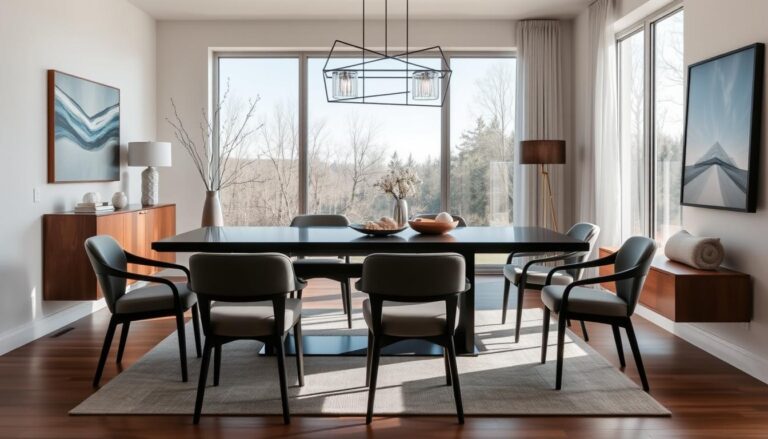 black rectangle dining table