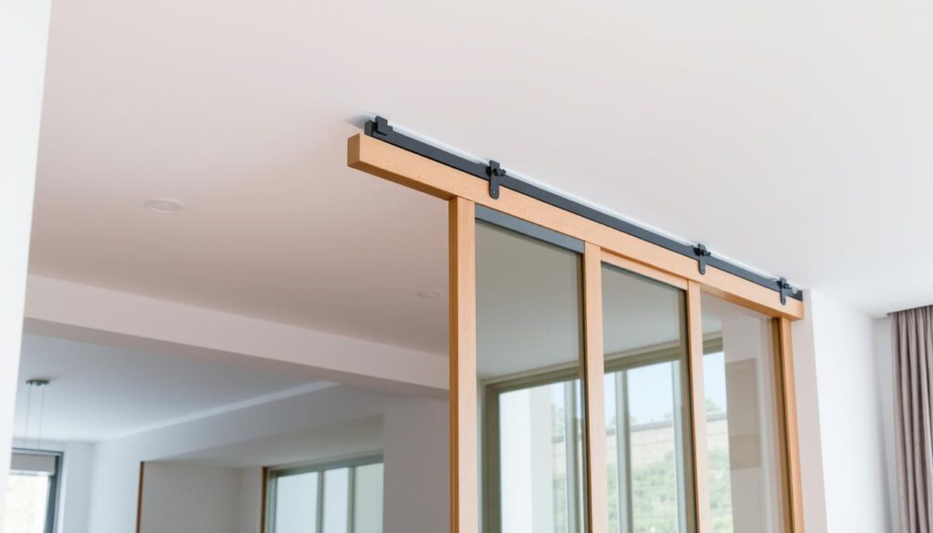 cailing mounted sliding door room divider