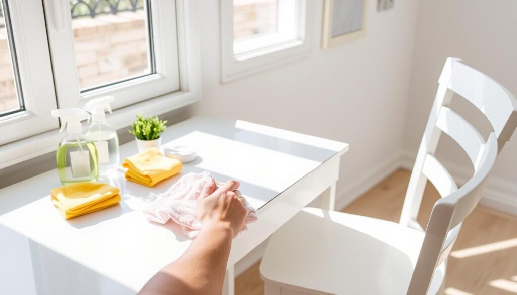 cleaning white furniture