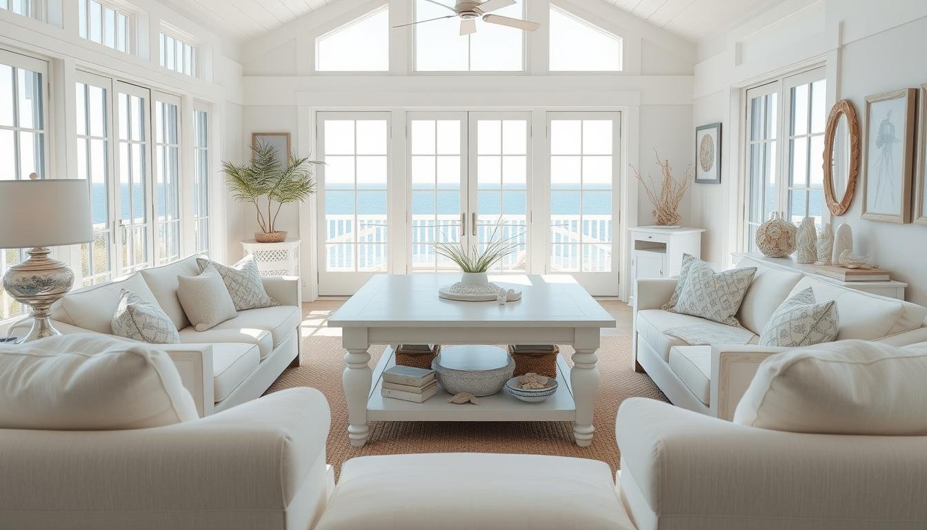 White Living Room Table Sets for the Beach House