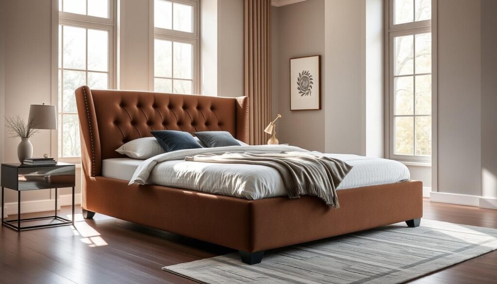 comfortable platform bed