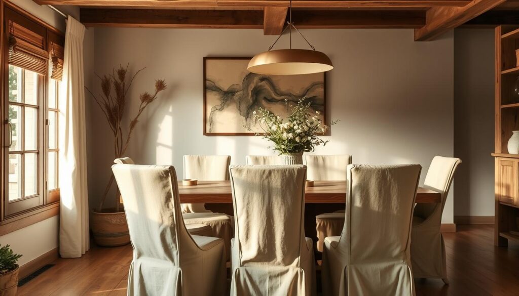 cotton linen dining chairs