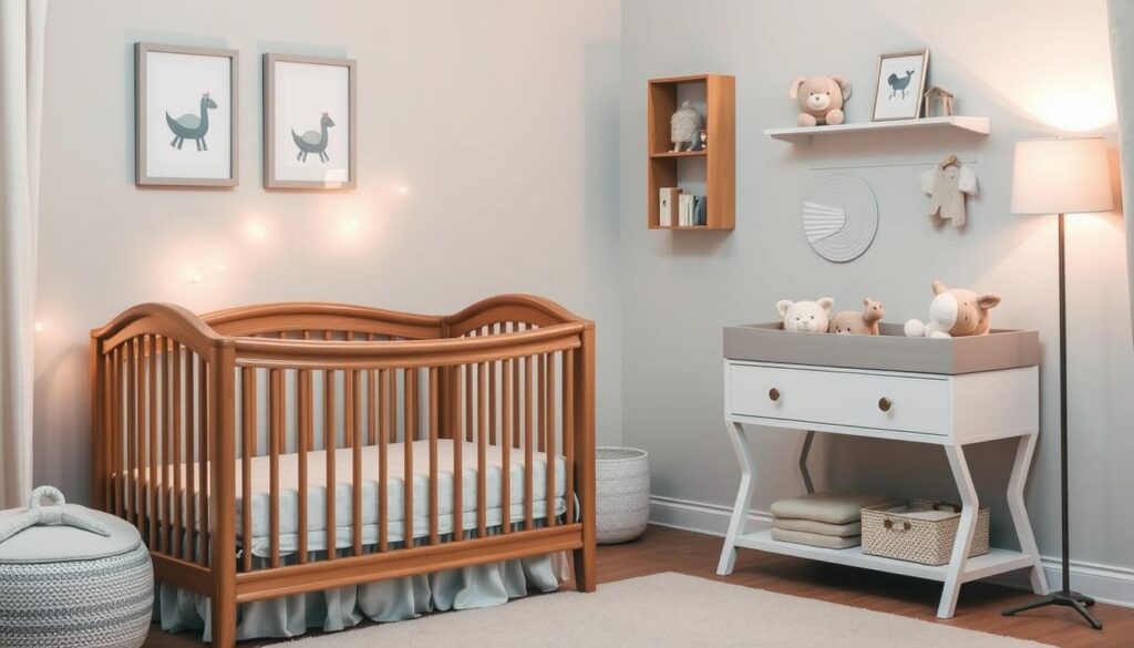 crib and changing table set