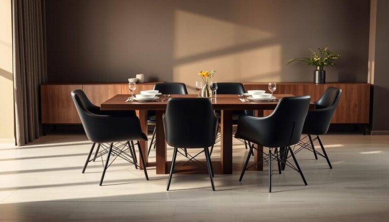 dining room black leather chairs