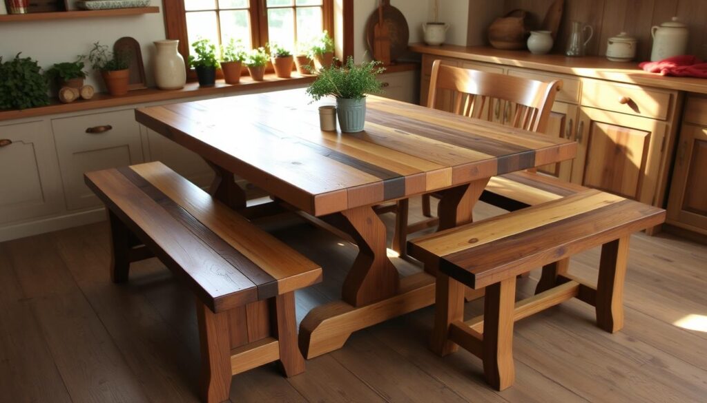 farmhouse table wood types