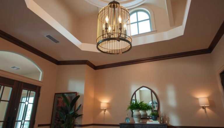 foyer bird cage pendant chandelier