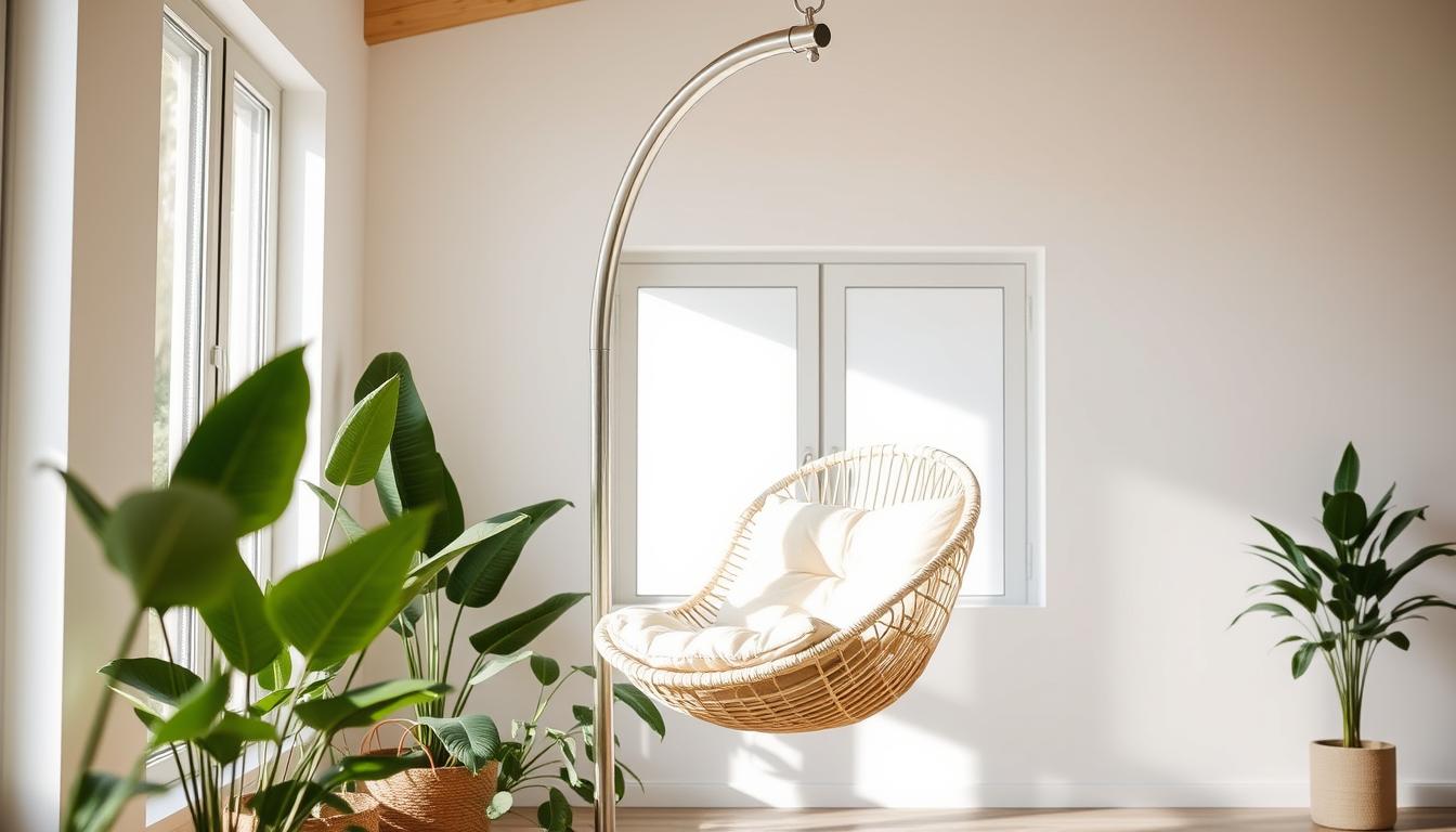 hanging chair with stand