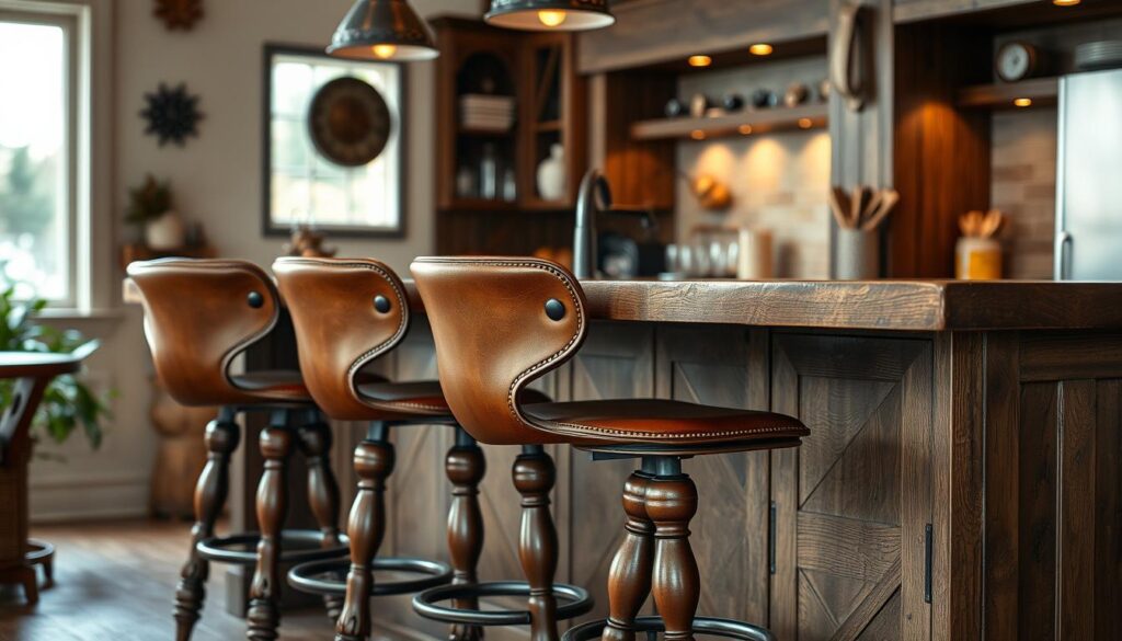 leather saddle stools counter height