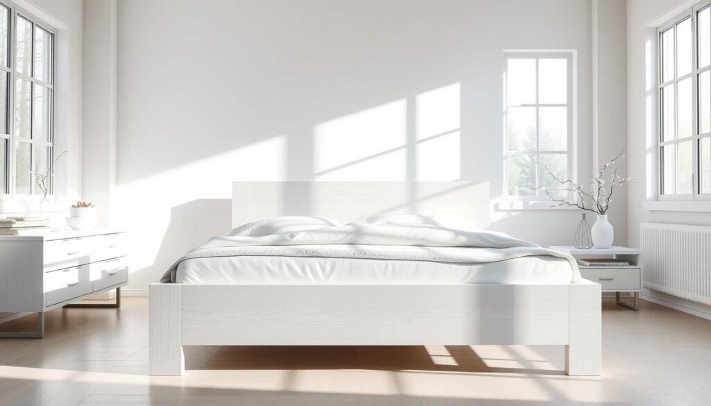 light-reflecting bed frame