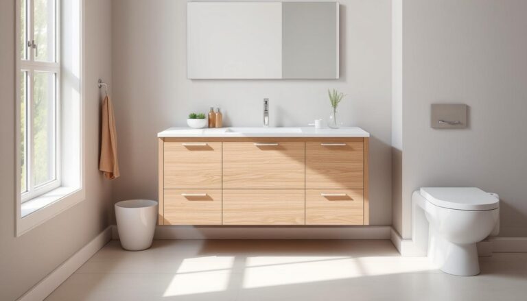 light wood bathroom vanity