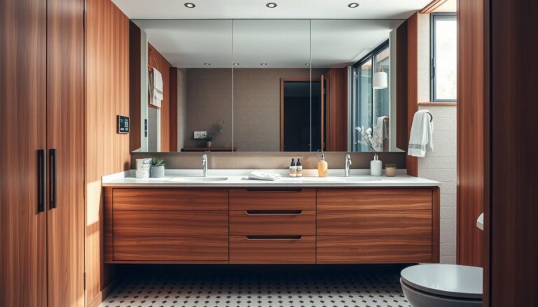 mid century modern bathroom vanity