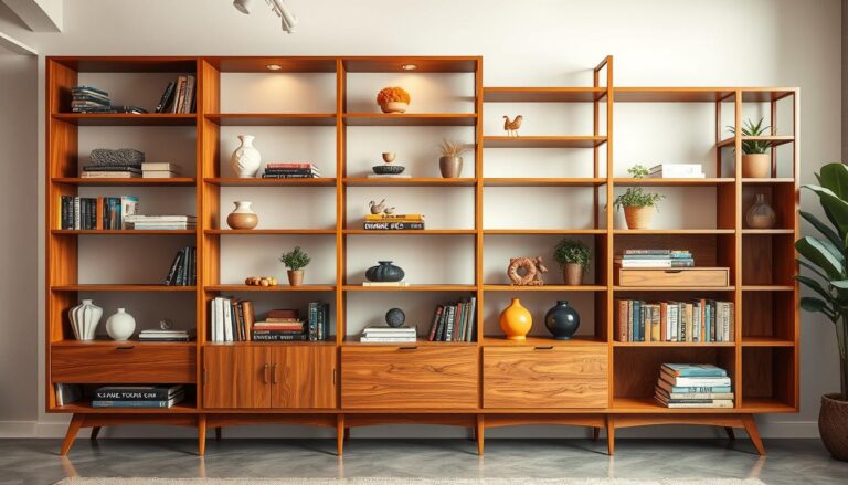 mid century modern book shelf