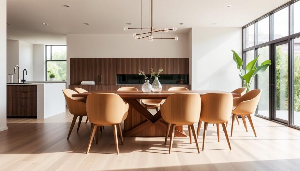 modern dining chairs in a contemporary setting