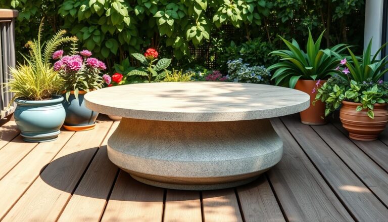 outdoor round coffee table