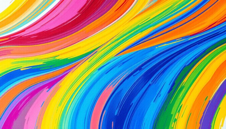 rainbow artwork on canvas