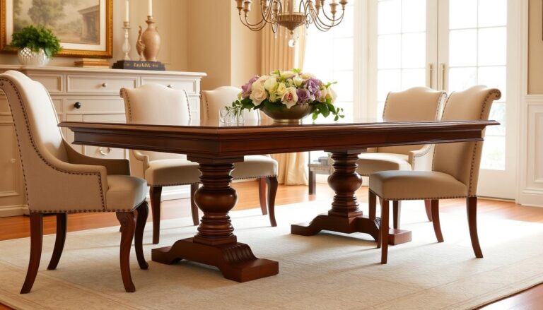 rectangular pedestal dining table