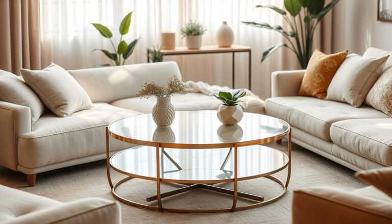 round metal coffee table