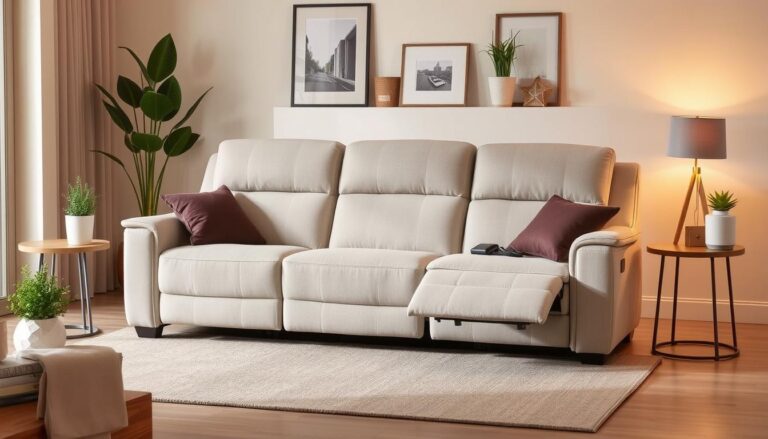 small space 3 seat recliner sofa