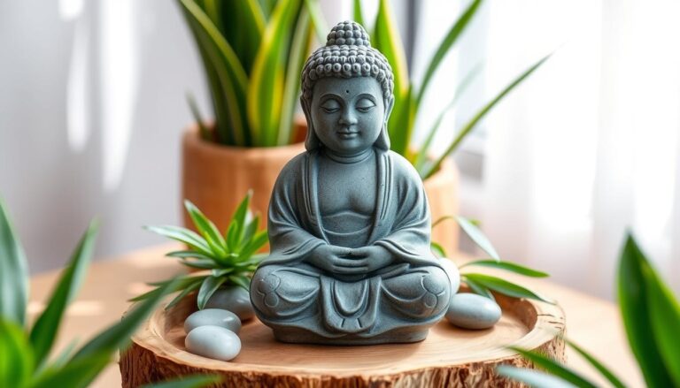 statue 4 inch stone buddha