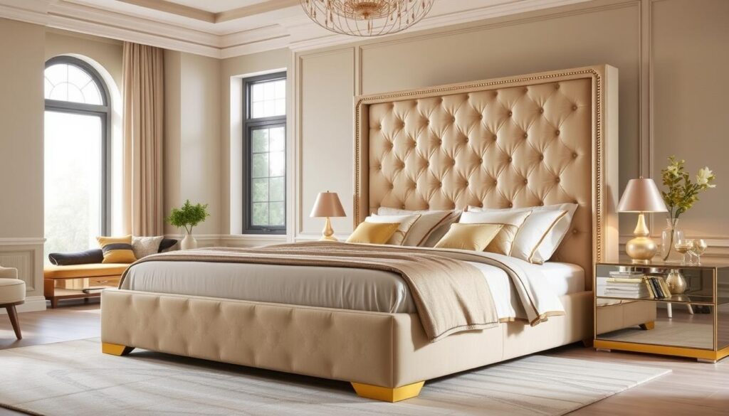 tall headboard king bed