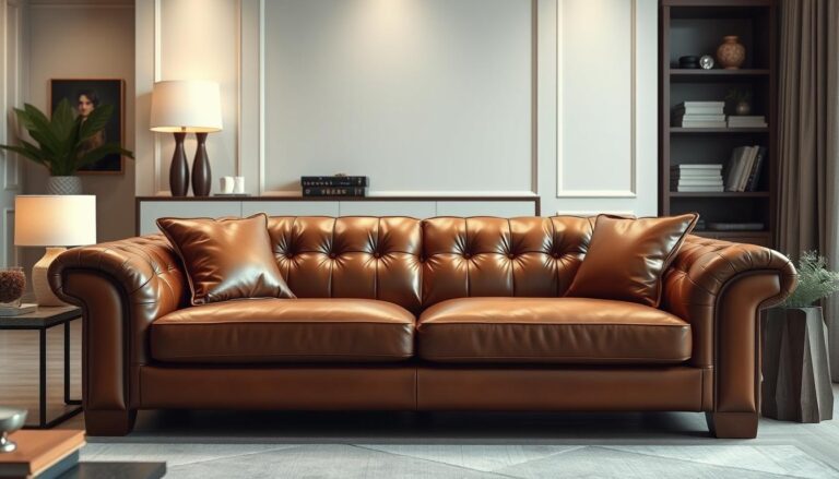 top grain brown leather brown sofa on sale