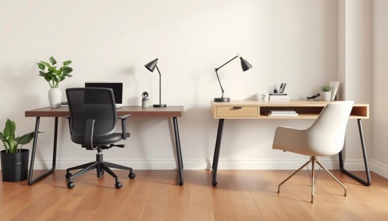 two piece home office desk